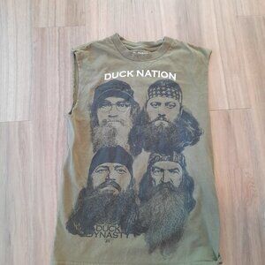Duck Dynasty Duck Nation Green T-Shirt; Size S-Free Shipping!